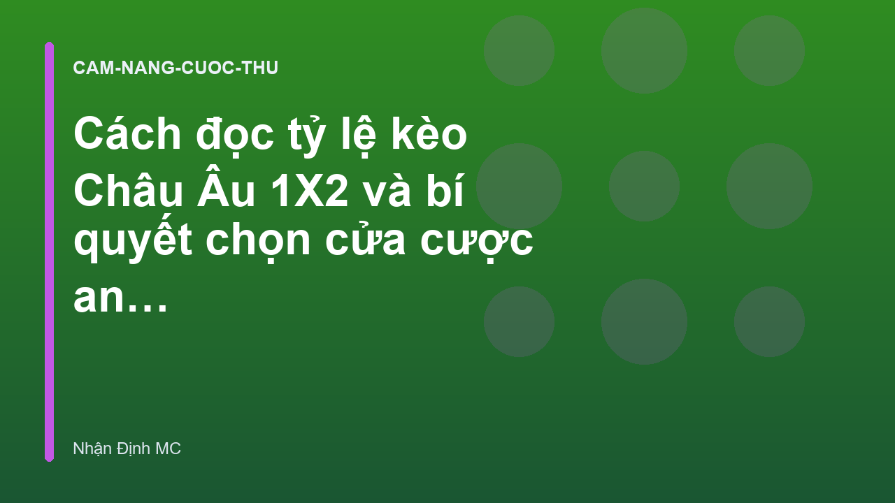 You are currently viewing Cách đọc tỷ lệ kèo Châu Âu 1X2 và bí quyết chọn cửa cược an toàn | Nhận Định MC